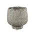 Laim Grey Cement Round Pot Dots Pattern On Base XL Dia30xH30cm PTMD - Pot - PTMD - livinglovely.nl