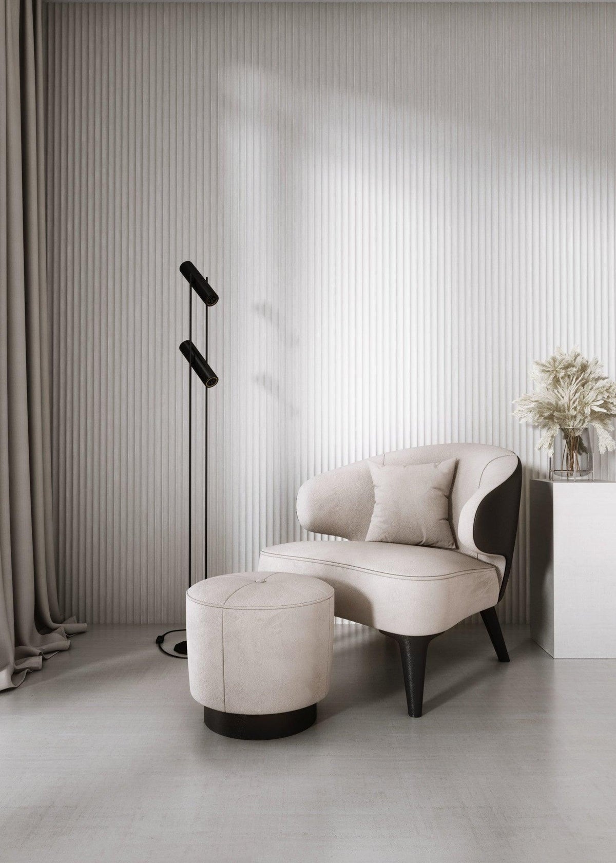 Lamelio 3D wandpaneel - Onda Grijs - Lamelio - Lamelio - livinglovely.nl