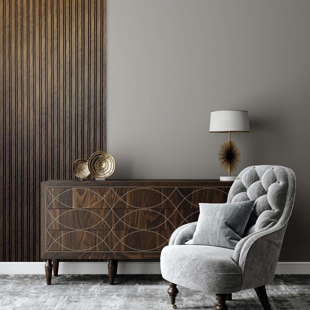 Lamelio Houtlook Wandpaneel - Milo Walnoot - Lamelio - Lamelio - livinglovely.nl