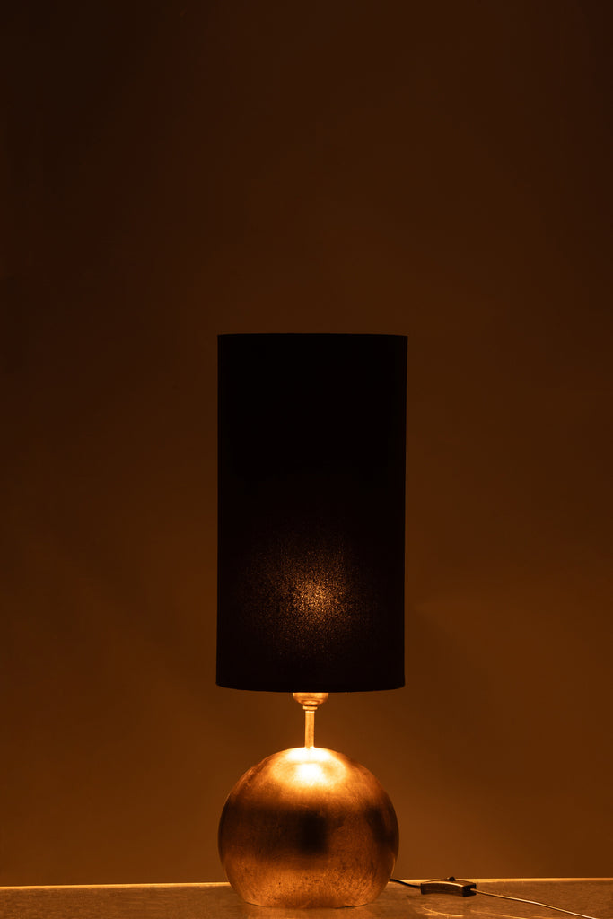 Lamp Ball Iron/Velvet Gold/Black - - J-Line - livinglovely.nl
