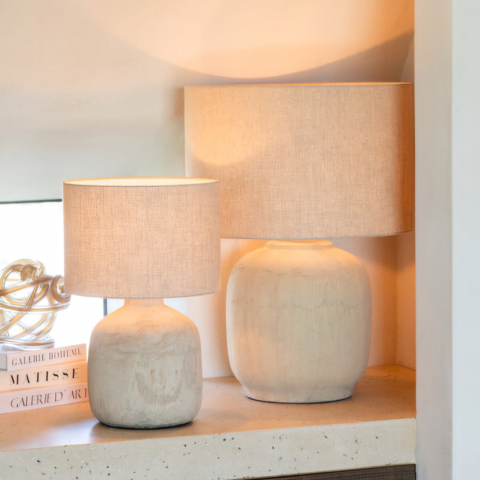 Lamp Mia Terracotta Large J-Line - Tafellamp - J-Line - livinglovely.nl