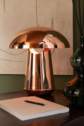 Lamp Paddenstoel Metaal Koper - Tafellamp - J-Line - livinglovely.nl