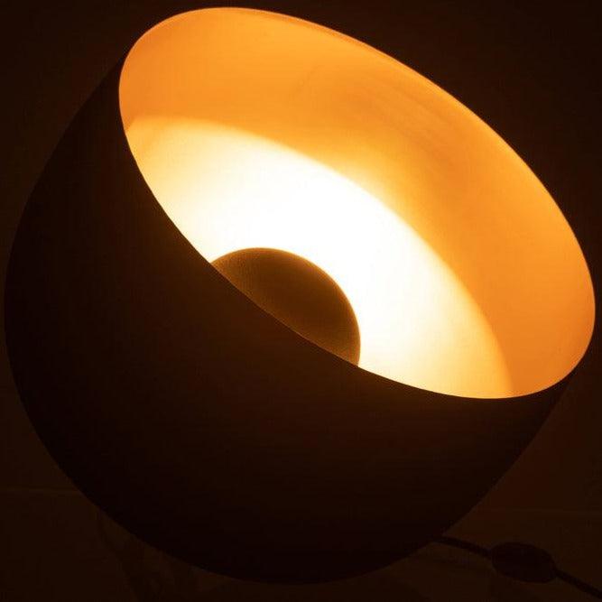 Lamp Rond Interieur Goud Metaal Zwart Large - Tafellamp - J-Line - livinglovely.nl