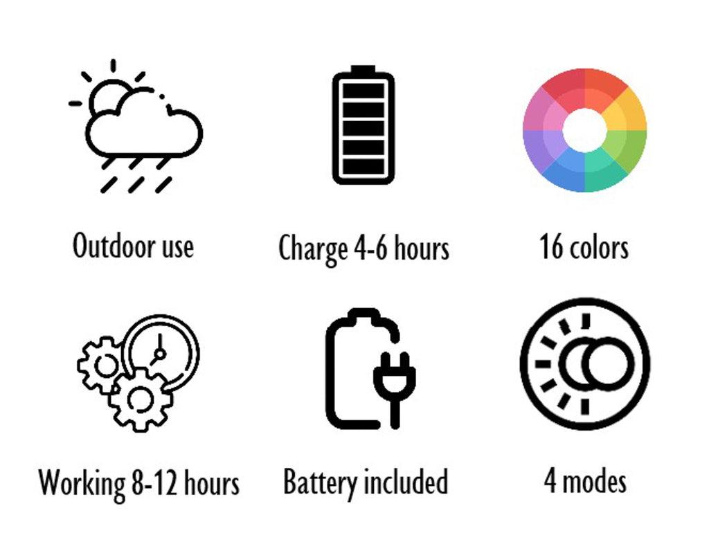 Lamp Steen Buiten Led Plastiek Mix Small - Outdoor-verlichting - J-Line - livinglovely.nl