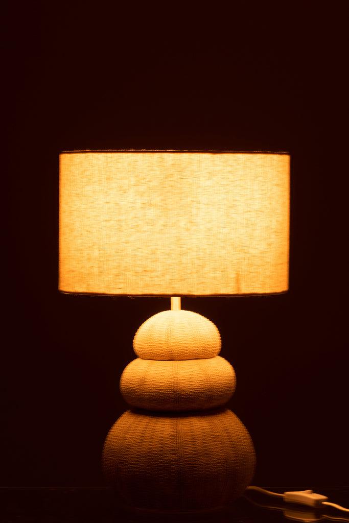 Lamp Zee-Egel Poly Beige - Tafellamp - J-Line - livinglovely.nl