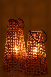Lantaarn Anais Rotan Natural Large - Lantaarn - J-Line - livinglovely.nl
