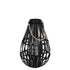 Lantaarn Druppelvorm Bamboo Zwart Medium - Lantaarn - J-Line - livinglovely.nl