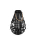 Lantaarn Druppelvorm Bamboo Zwart Small - Lantaarn - J-Line - livinglovely.nl