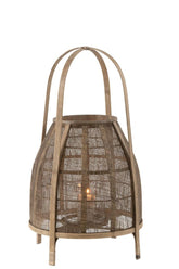 Lantaarn Kap Bamboe Natural Medium - Lantaarn - J-Line - livinglovely.nl