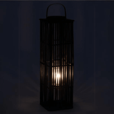 Lantaarn Lang Bamboo Zwart - Lantaarn - J-Line - livinglovely.nl