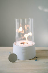 Leeff Stonefire White - Feuerstelle für draußen - LEEFF - livinglovely.co.uk