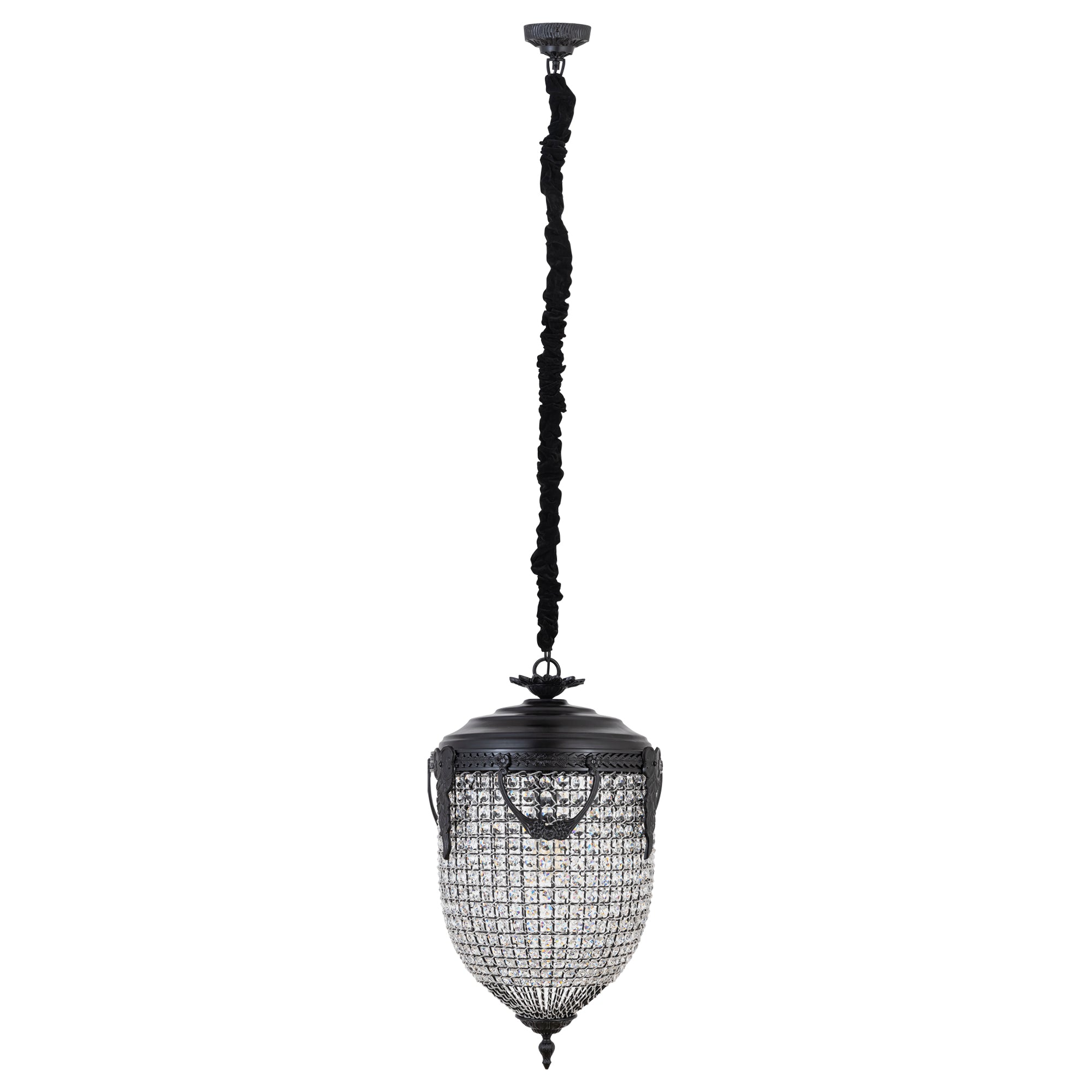 Lidde Crystal Oval Chandelier Lamp Classic L 46x46x82cm PTMD - Hanglamp - PTMD - livinglovely.nl