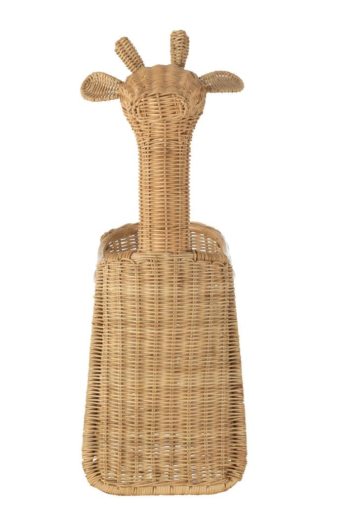 Mand Giraf Rotan Natuur - Mand - J-Line - livinglovely.nl