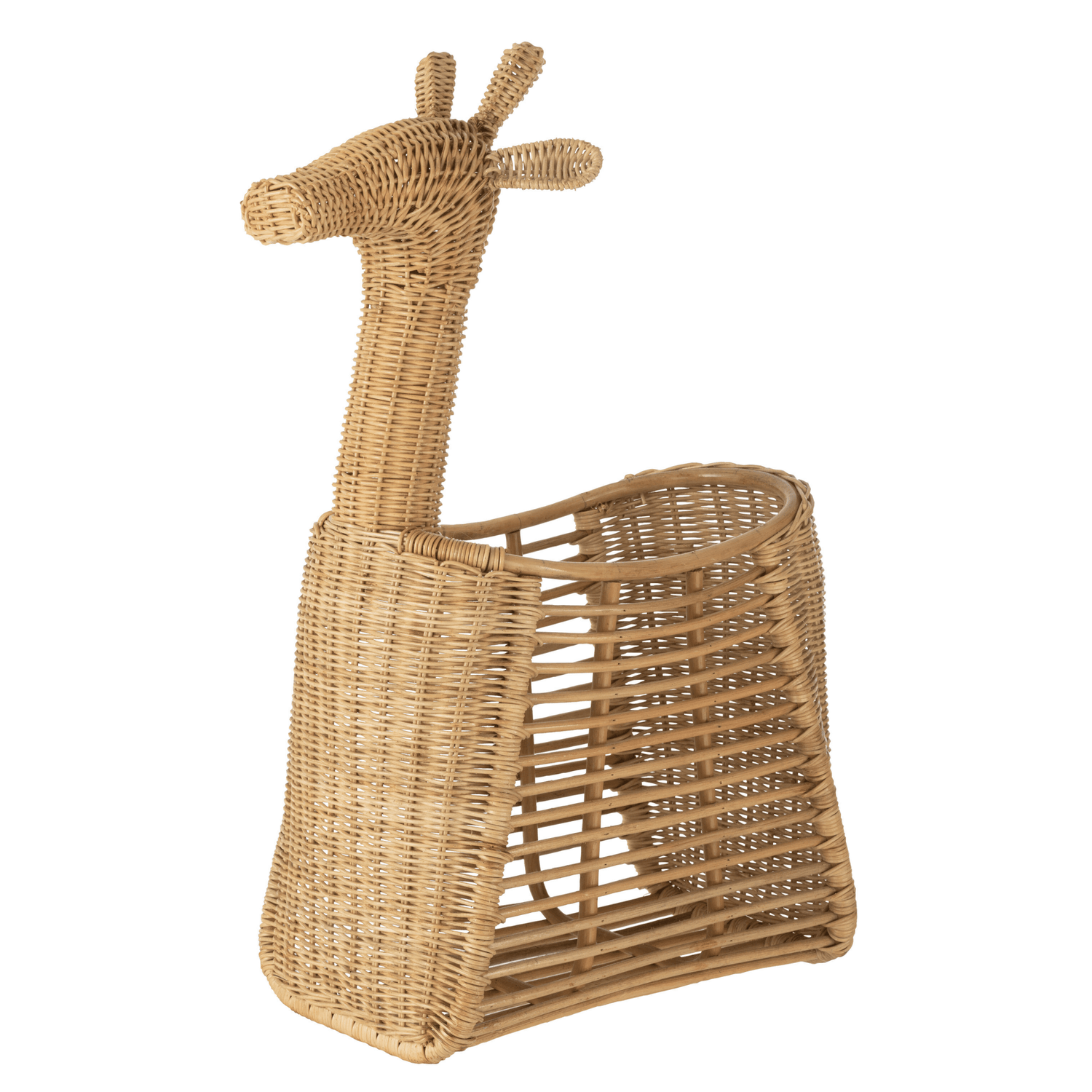 Mand Giraf Rotan Natuur - Mand - J-Line - livinglovely.nl