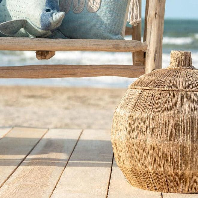 Manden Dantya Bal Jute Naturel Set van 2 - Mand - J-Line - livinglovely.nl