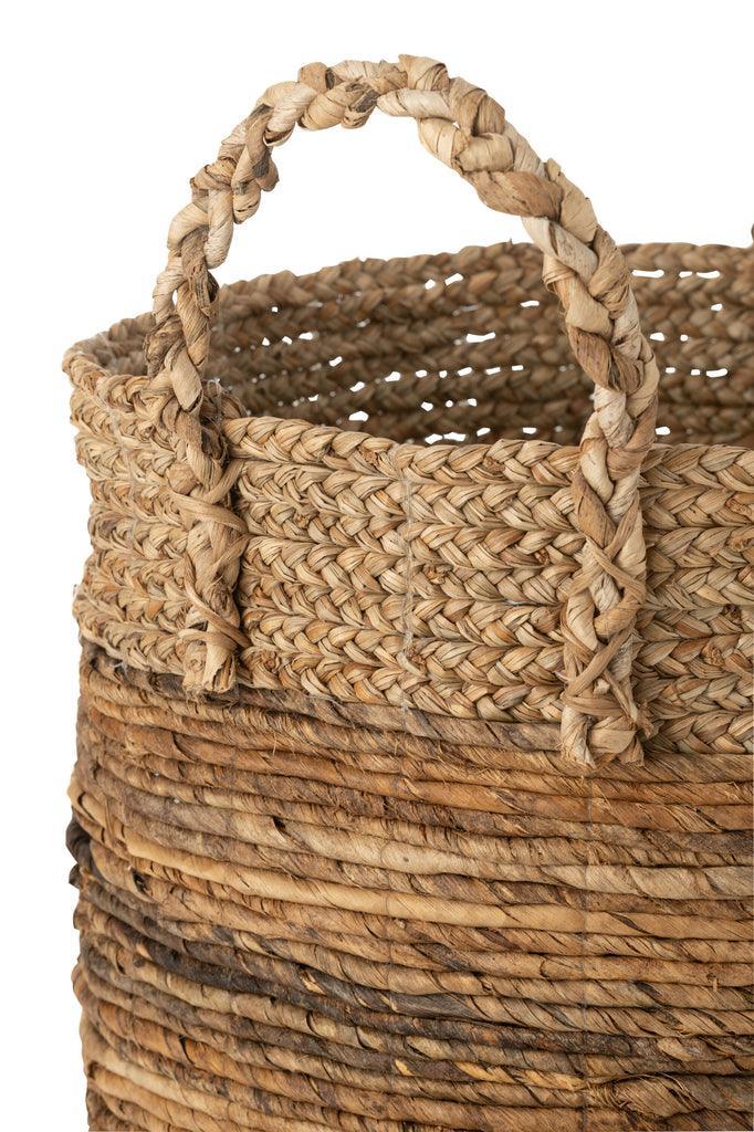Manden Lucie Raffia Naturel Set van 3 - Mand - J-Line - livinglovely.nl