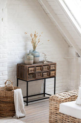 Manden Lucie Raffia Naturel Set van 3 - Mand - J-Line - livinglovely.nl