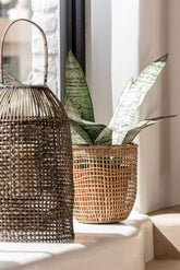 Manden Oasis Zeegras Licht Naturel Set van 5 - Mand - J-Line - livinglovely.nl