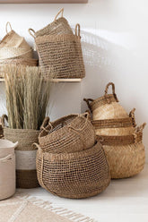 Manden Tosai Zeegras Naturel Set van 2 - Mand - J-Line - livinglovely.nl