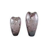 Michellee Purple Solid Glass Vase Round Smoke S Dia16xH 30cm PTMD - Vaas - PTMD - livinglovely.nl