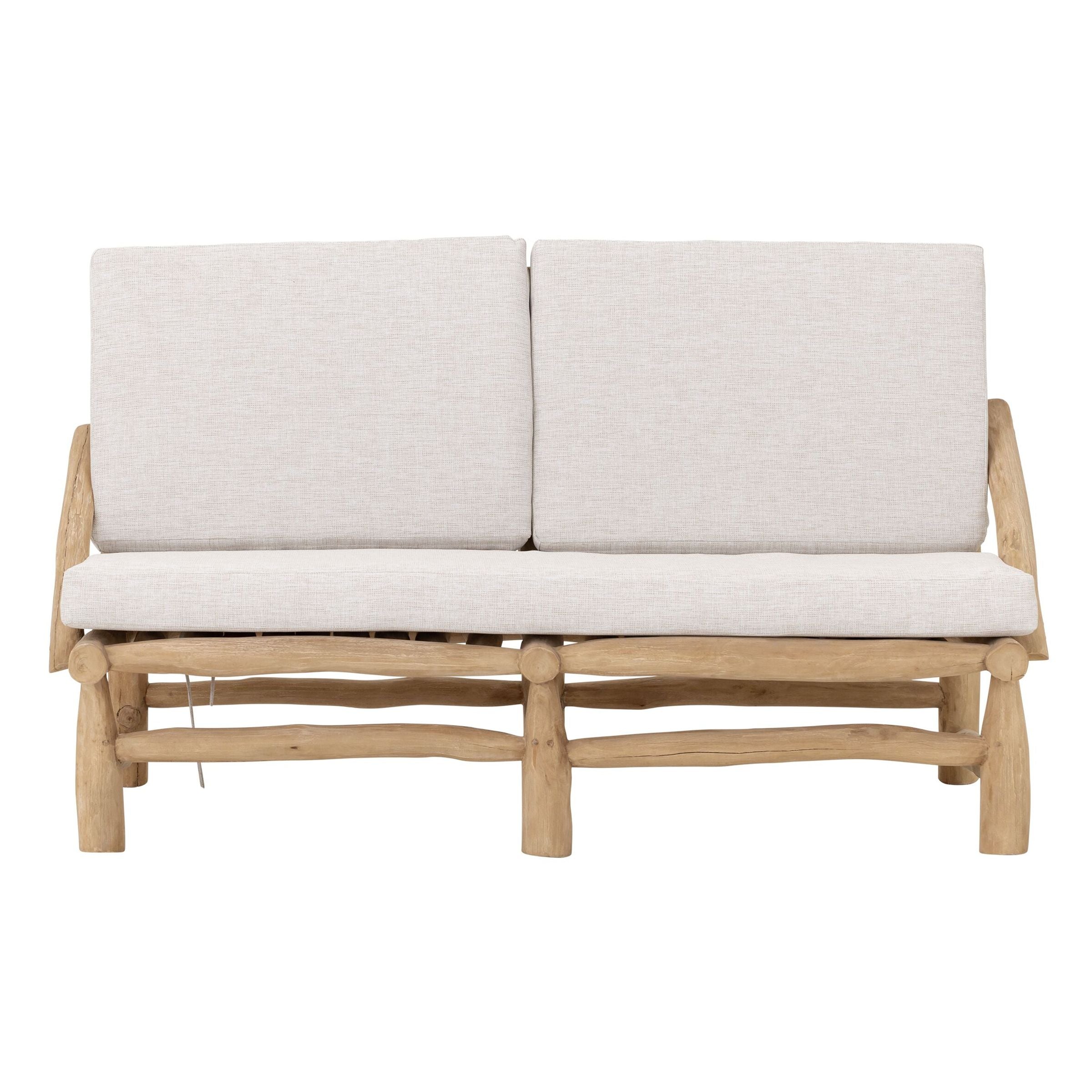 Bank Blue Marlin 2-zits van MUST Living, loungebank met frame van teakhouttak
