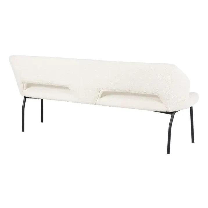 Must Living Eetkamerbank Bloom Bouclé Naturel 150cm - Eetkamerbank - MUST Living - livinglovely.nl