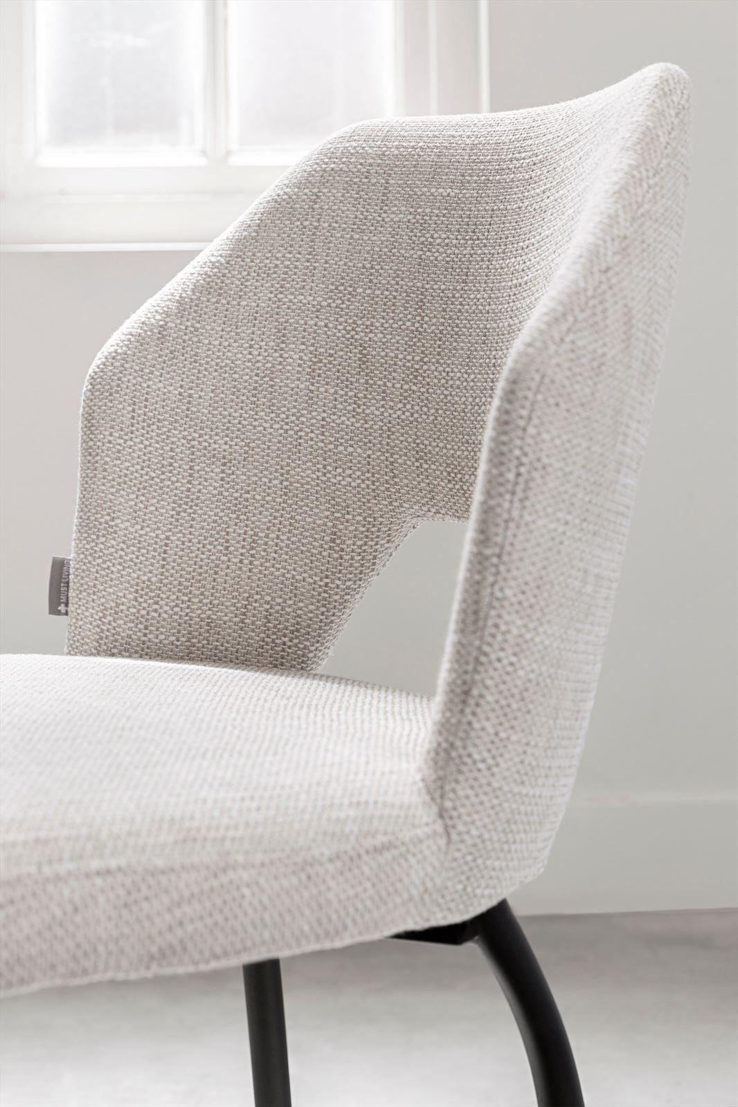 Must Living Eetkamerstoel Bloom Polaris Naturel - Eetkamerstoel - MUST Living - livinglovely.nl