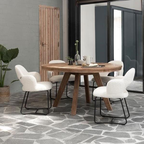 Must Living Eetkamerstoel Vista Boucle Naturel - Eetkamerstoel - MUST Living - livinglovely.nl