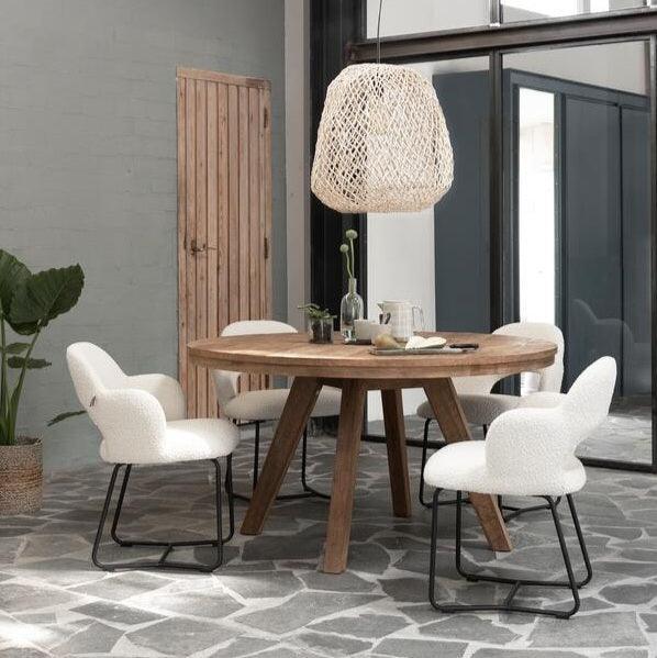 Must Living Eetkamerstoel Vista Boucle Naturel - Eetkamerstoel - MUST Living - livinglovely.nl