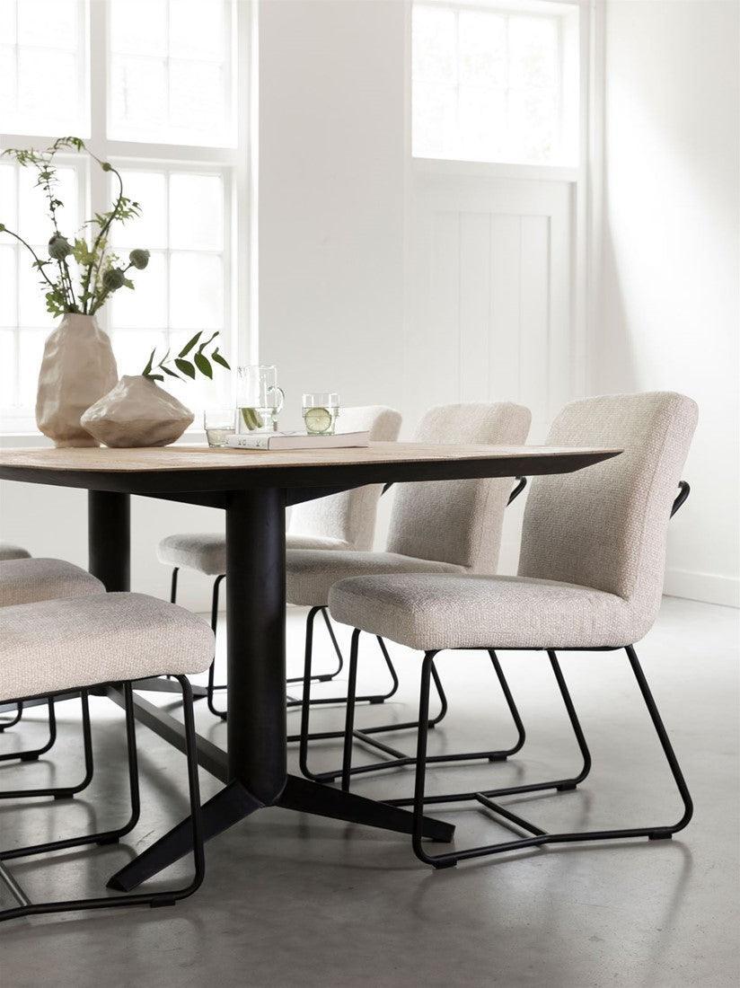 Must Living Eetkamerstoel Zola Glossy Naturel - Eetkamerstoel - MUST Living - livinglovely.nl