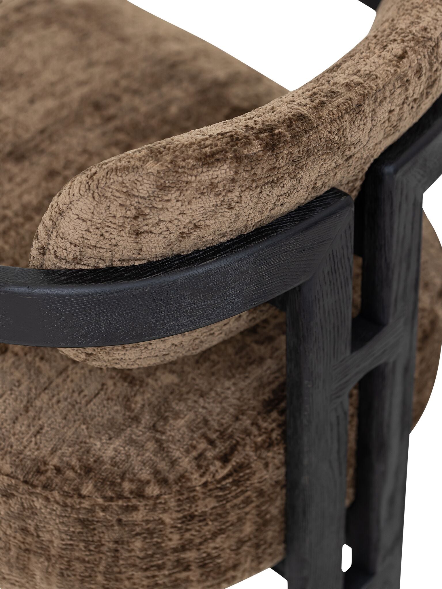 Must Living fauteuil Kelly Luxor Hazelnoot Zwart - Fauteuil - MUST Living - livinglovely.nl