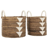 Must Living Manden Lima Wit Set van 2 - Mand - MUST Living - livinglovely.nl