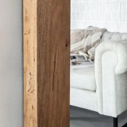 Must Living Spiegel Parade Hout Naturel Vierkant 100x100cm - Spiegel - MUST Living - livinglovely.nl