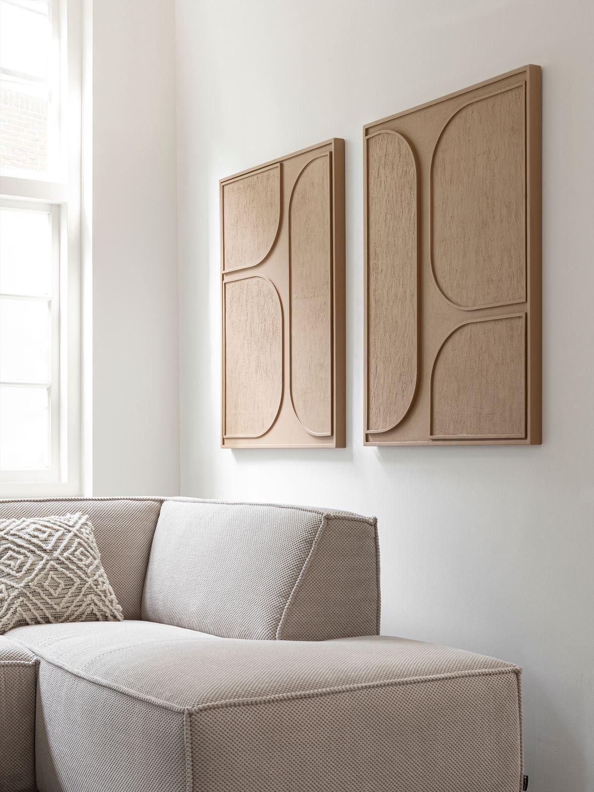 MUST Living Wandpaneel Lorcan Brown Large - Wandpaneel - MUST Living - livinglovely.nl