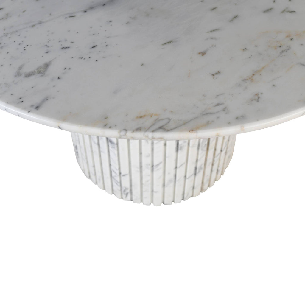 Neelim Eetkamertafel Wit Marmer rond PTMD - Eetkamertafel - PTMD - livinglovely.nl
