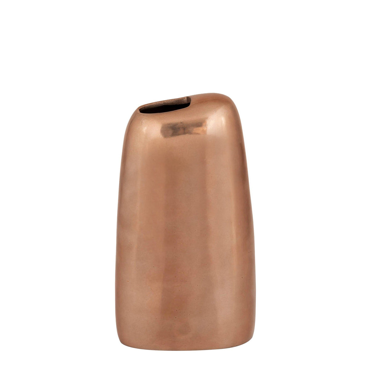 Nylah Pot Hoog Gegoten Aluminium Brons Small van PTMD, ander aanzicht van de pot van gegoten aluminium