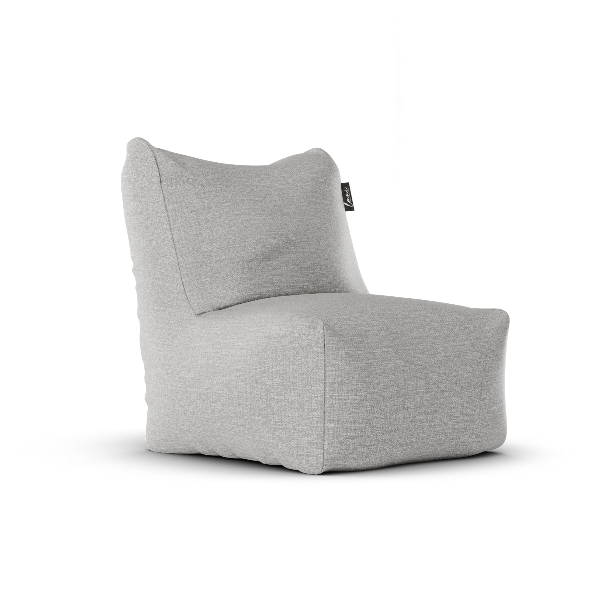 Original Junior Lounge Seat Ash Grey van Laui Lounge, compacte asgrijze loungestoel schuin van links voren