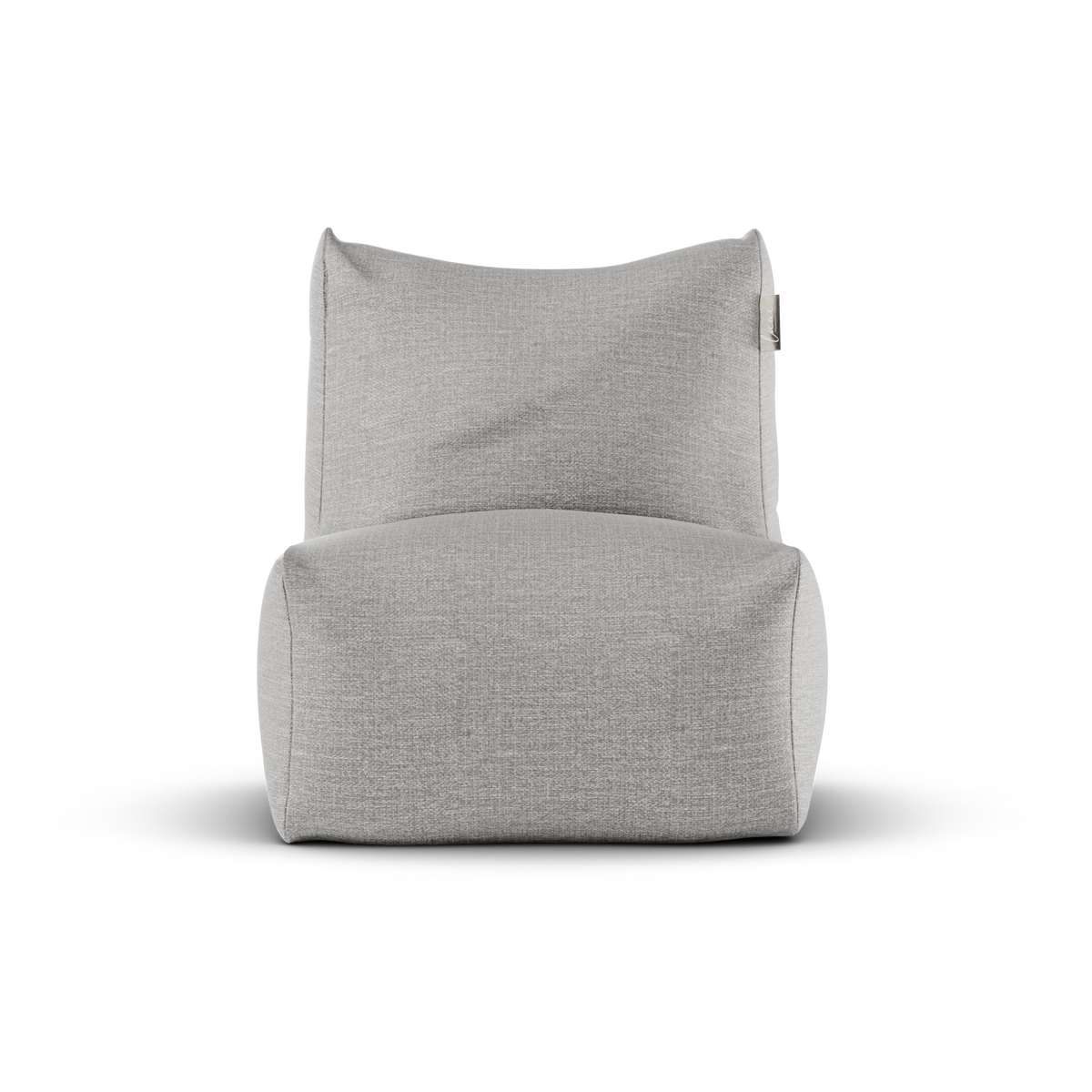 Asgrijze Junior Lounge Seat van Laui Lounge van voren, met zitting van 68 bij 68 centimeter