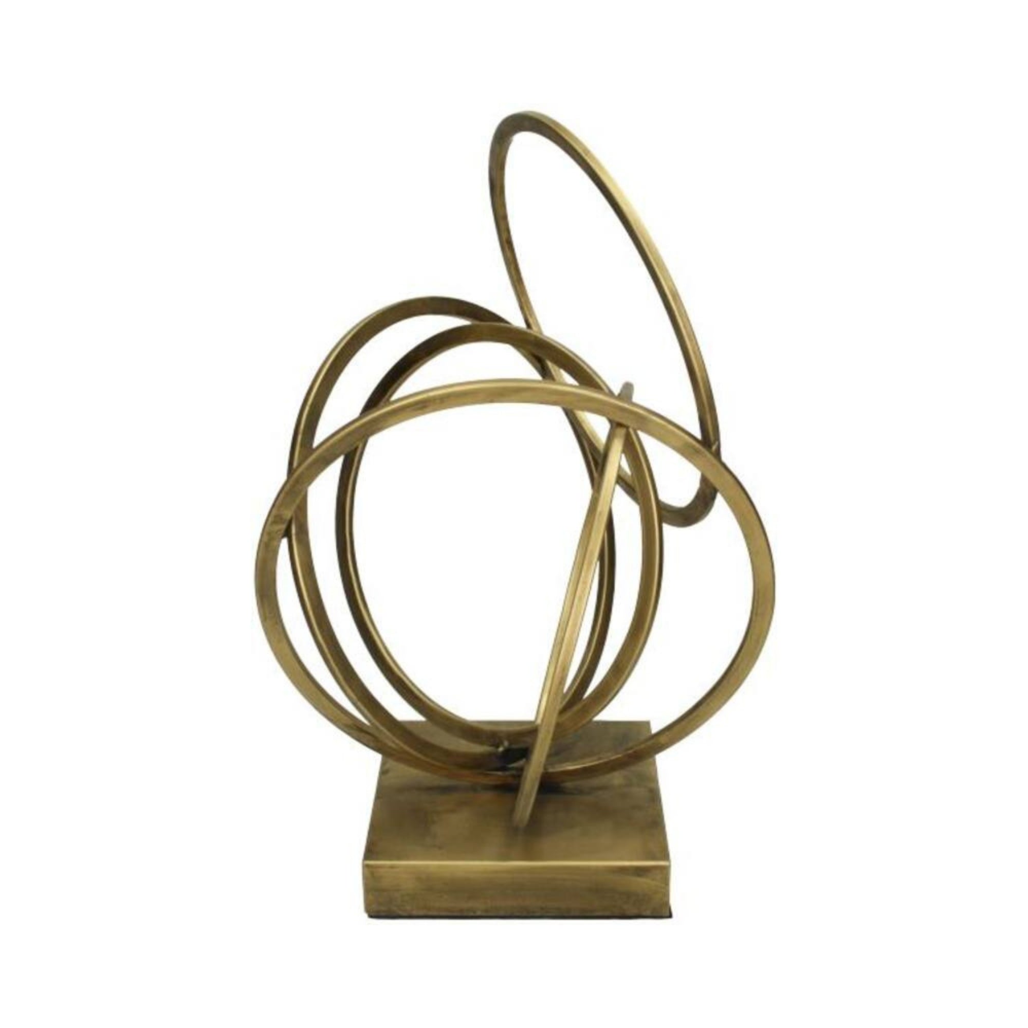 Ornament Cirkels op voet Goud 28,5x25x37,5cm - Ornament - Living Lovely - livinglovely.nl