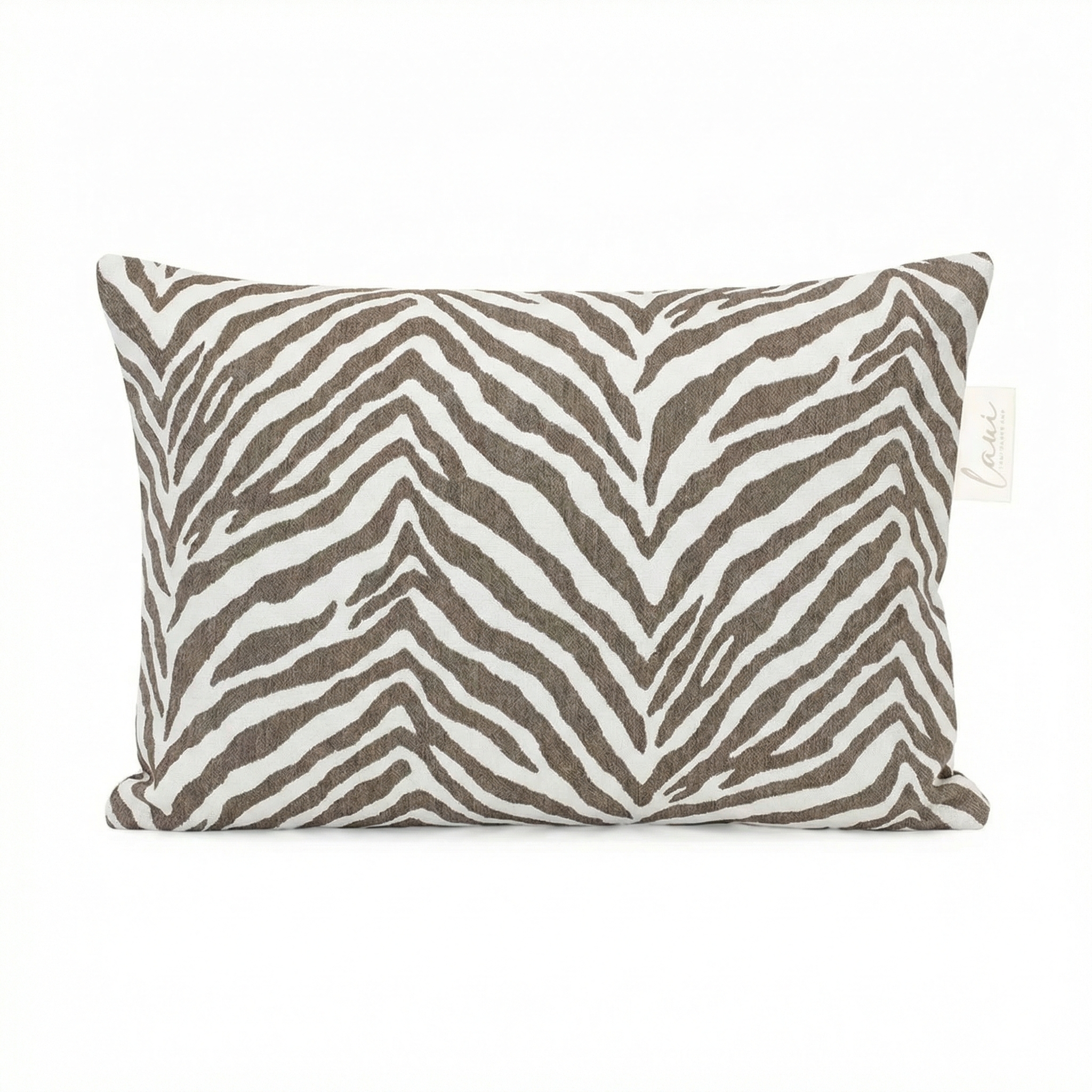 Laui Lounge outdoor kussen Congo Tawny 60x40 cm met okerbruin dessin en effen achterkant
