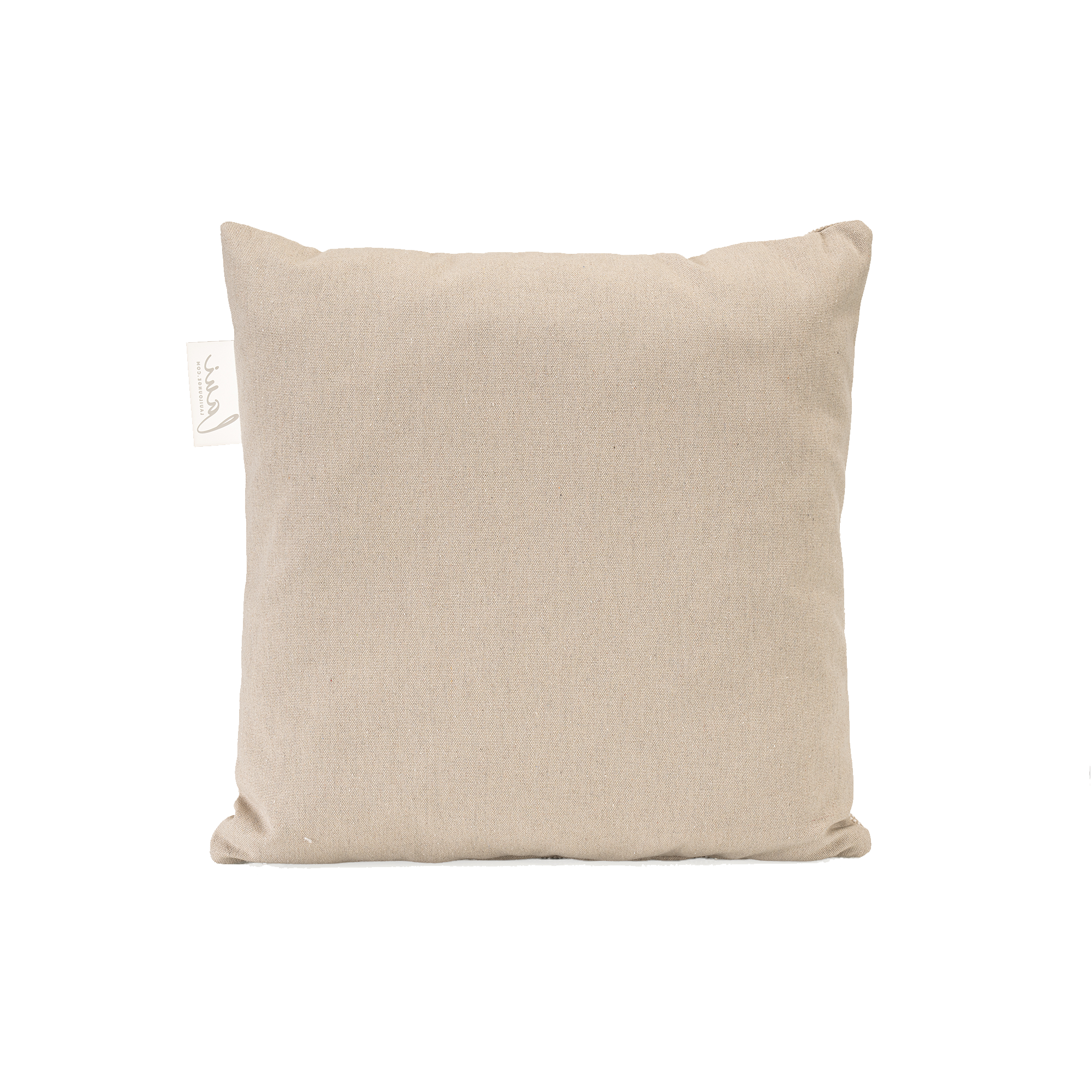 Achterkant in Heritage Papyrus van het Laui Lounge kussen Slow Farafra 50x50 cm