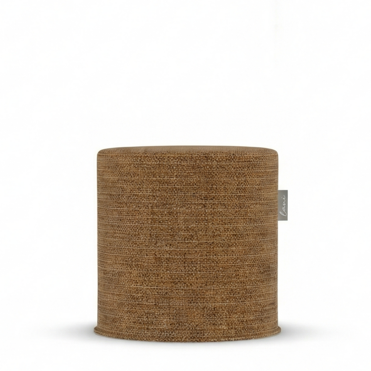 Laui Lounge Boho Outdoor Pouf Terra, ronde terracotta poef van Ø44x46 cm voor binnen en buiten