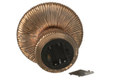 Paddenstoel Led Gestreept Glas Bruin - Tafellamp - J-Line - livinglovely.nl