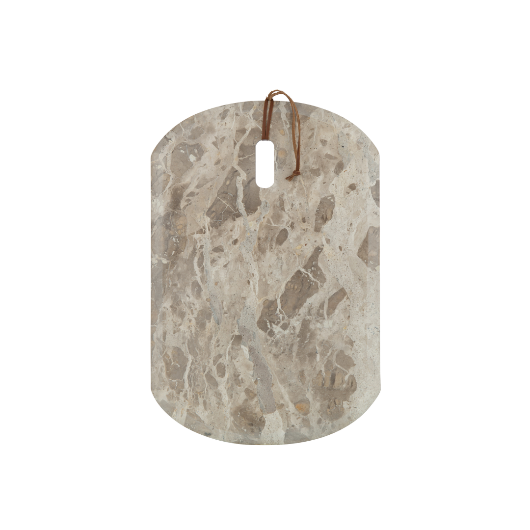 Plank Rechthoek Marmer Beige Small - Serveerplank - J-Line - livinglovely.nl