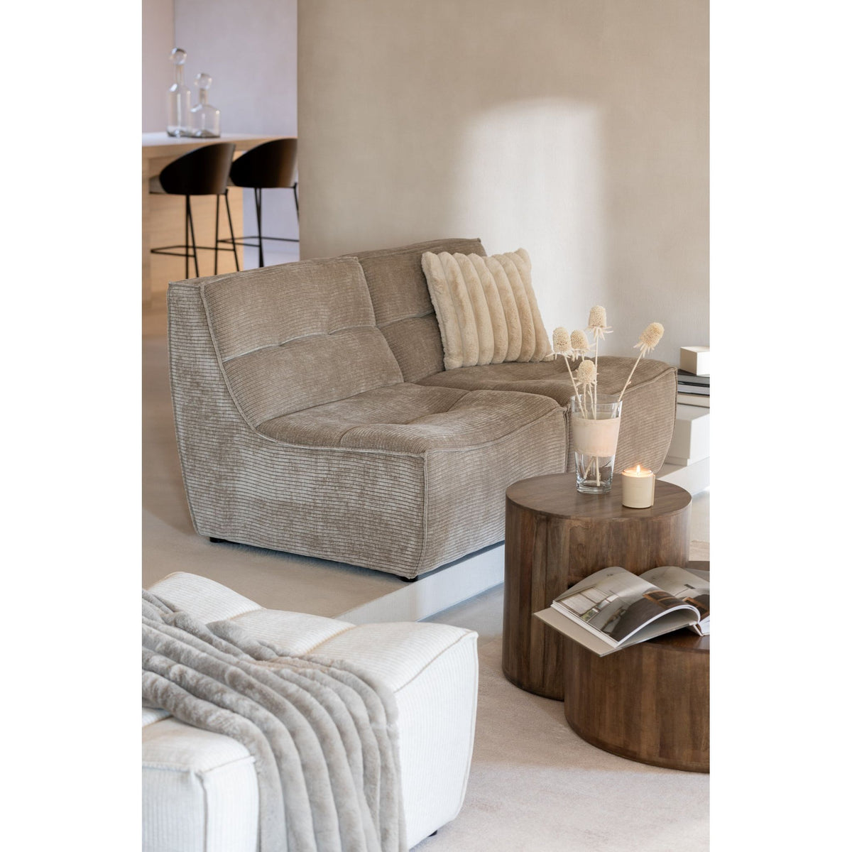 Poef Modulaire Sofa Beige J-Line