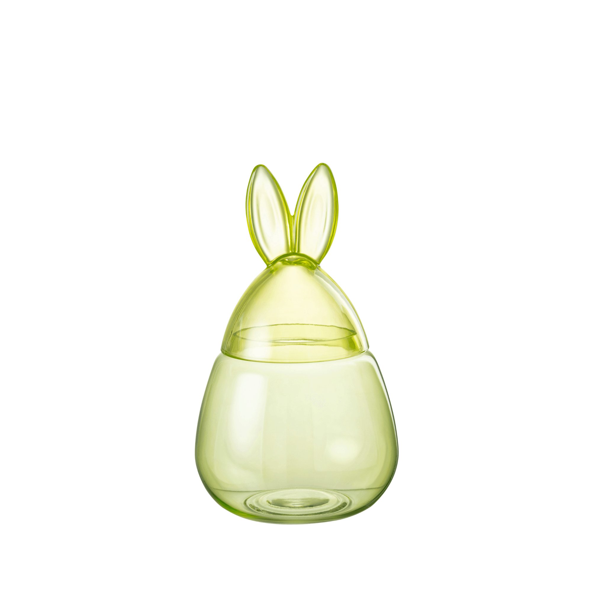 Pot Konijn Glas Groen Small 20x20x34cm - Keukenaccessoire - J-Line - livinglovely.nl