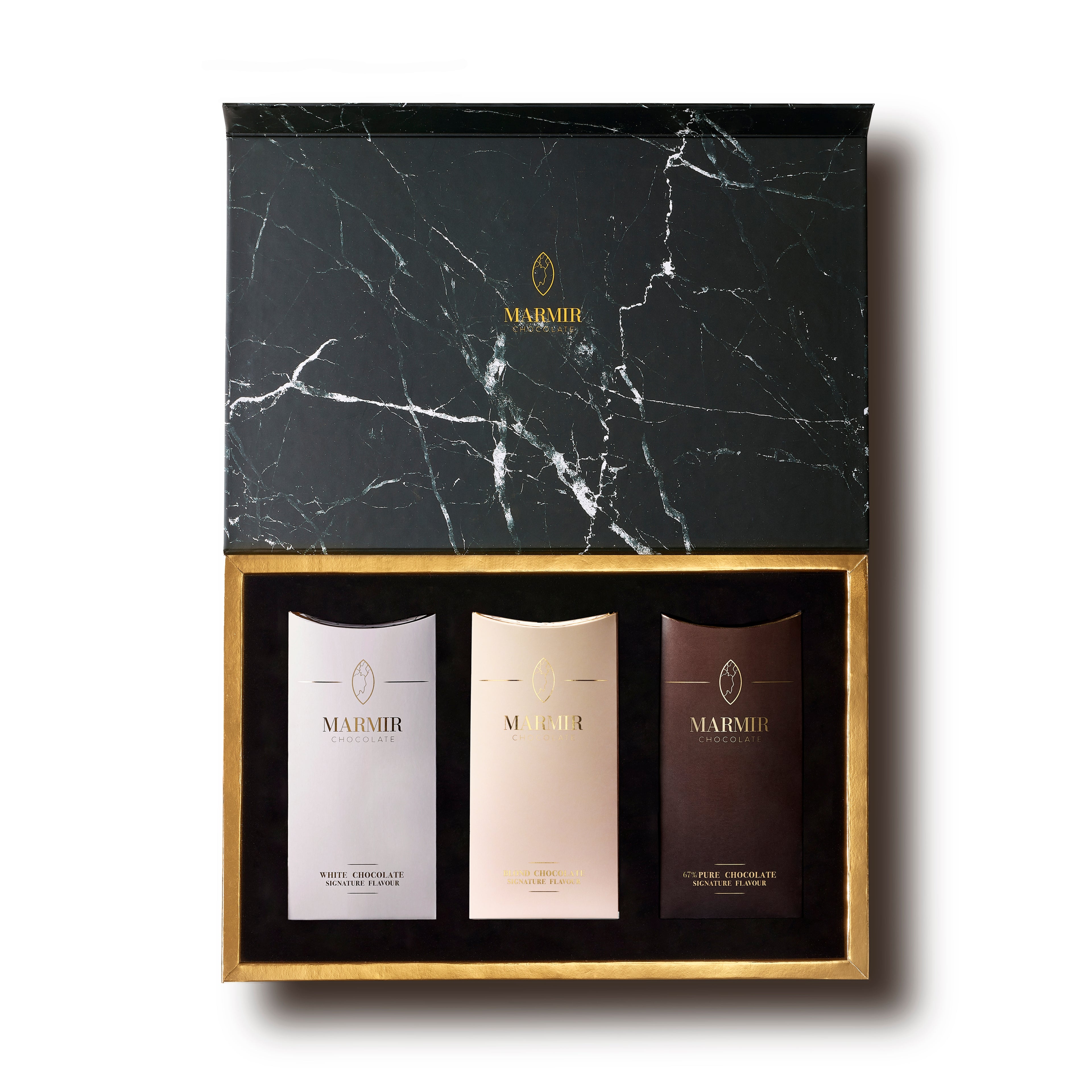 Premium Giftbox 3 Signature Bars - Marmir Chocolate - Chocolade - Marmir Chocolate - livinglovely.nl