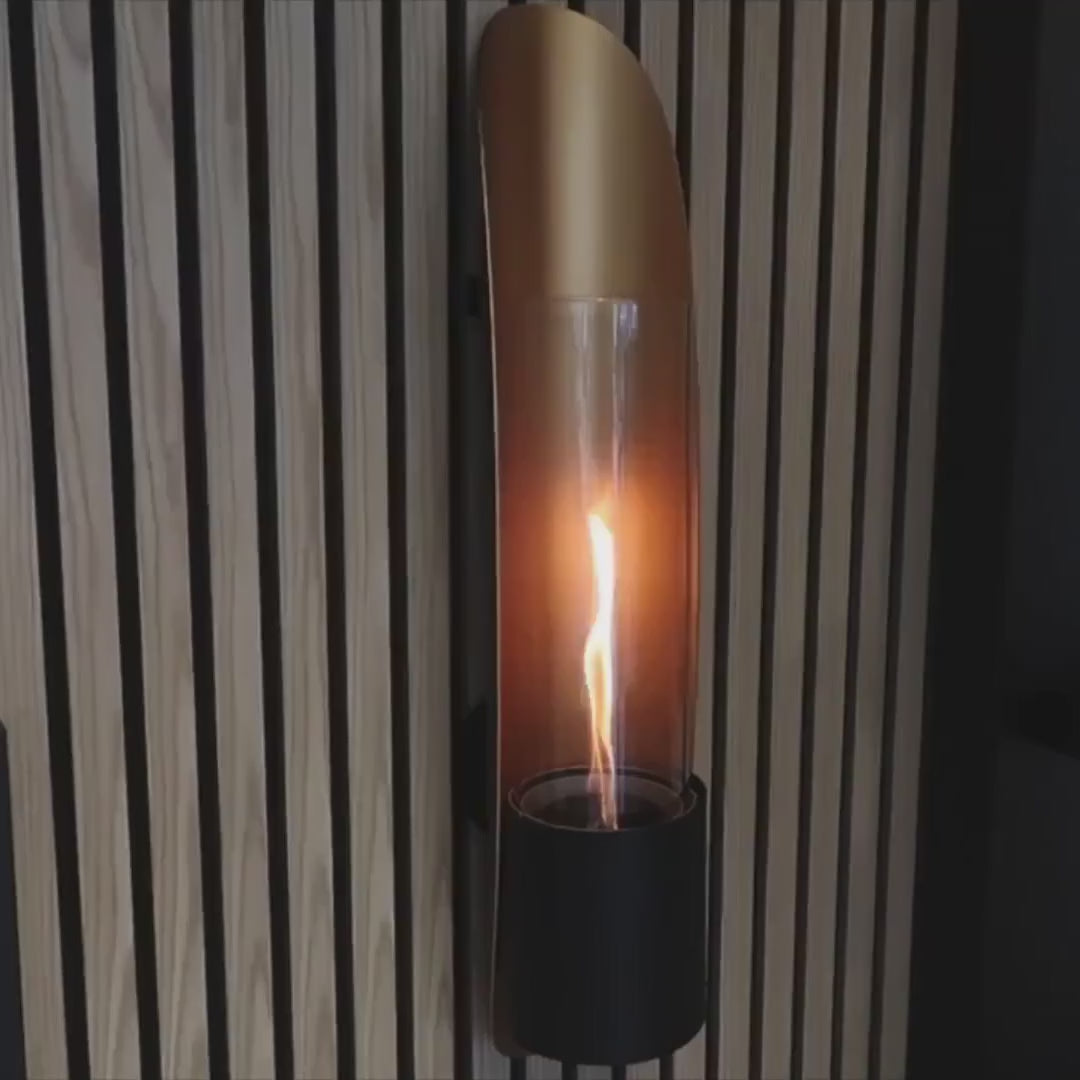 Wandhaard Cycloflame Wall Zwart Tenderflame