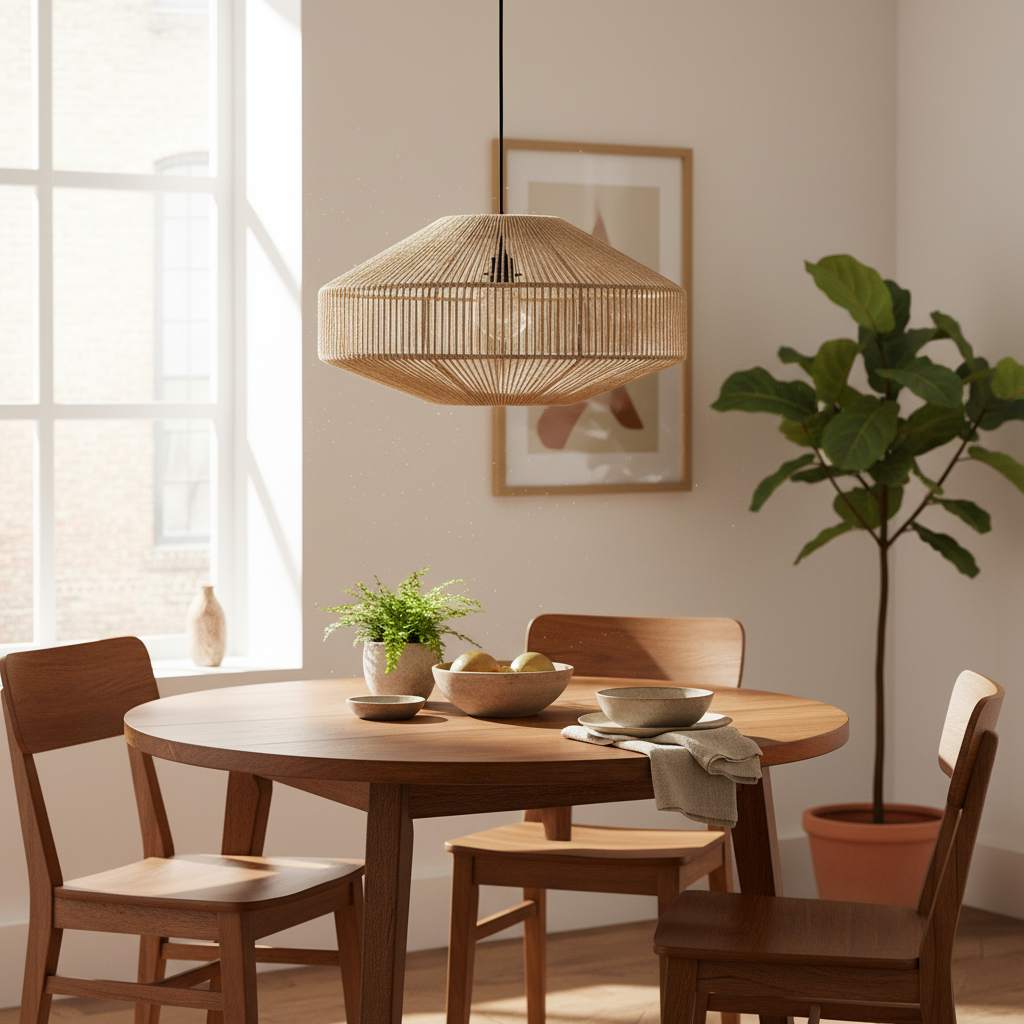 Raw Materials Hanglamp Linea Gem Touw Naturel Medium Ø60cm
