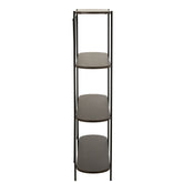 Rek Ovaal Mdf/Metaal Donkerbruin - Rek - J-Line - livinglovely.nl